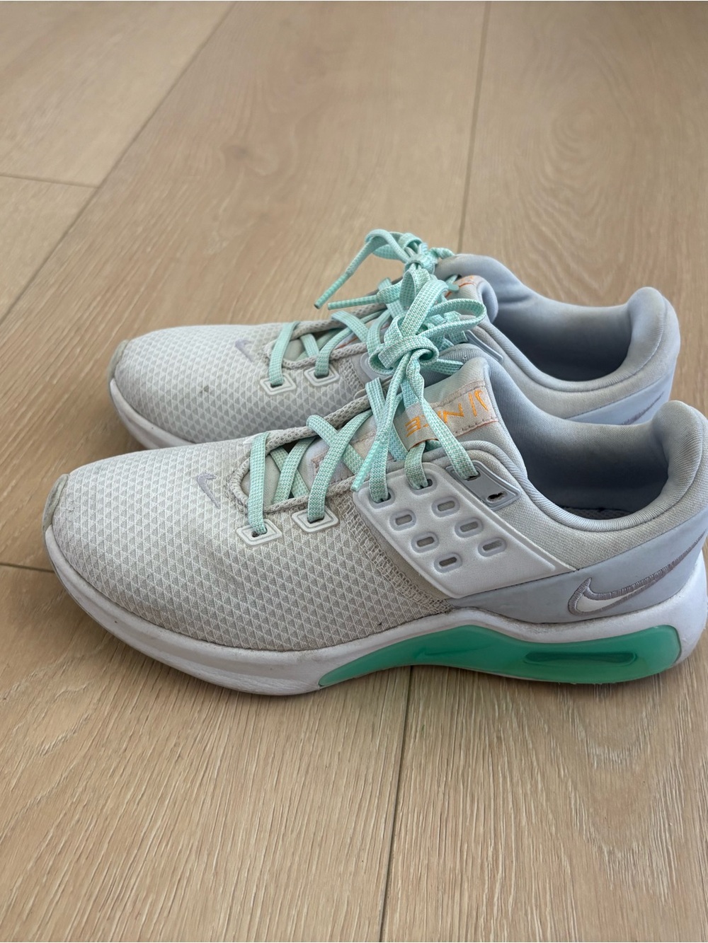 Nike Women’s Light Gray and Mint Athletic Sneakers